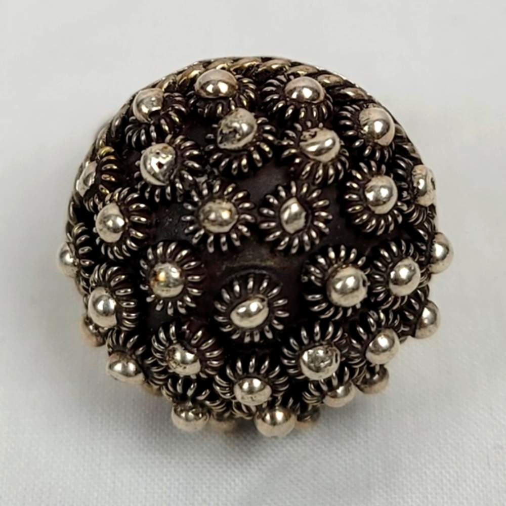 Vintage Silver Dome Ring Indian Jewelry